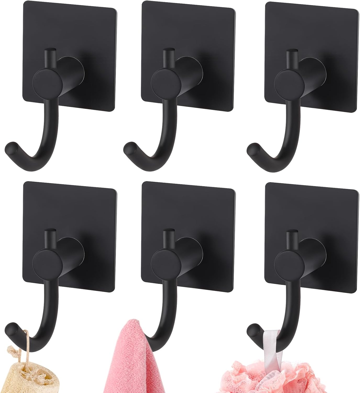 Stück Selbstklebende Haken, Robuste Edelstahlhaken, Handtuchhaken, Geeignet Für Badezimmer, Kleiderhaken, Wandkleiderhaken