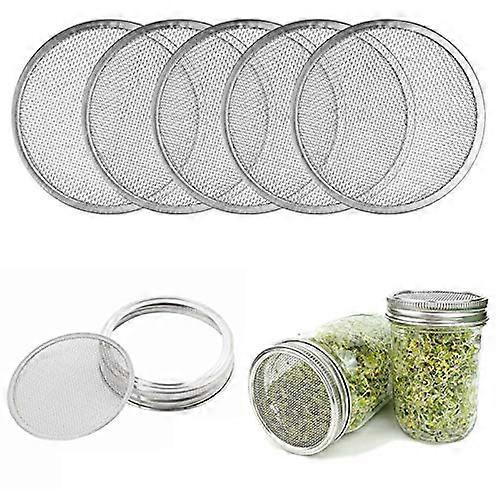 5er-packung Keimdeckel Aus Edelstahl, 86 Mm Keimdeckel. Kompatibel Mit Einmachgläsern Und Konservengläsern Mit Weiter Öffnung.