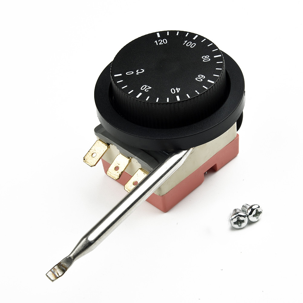 12v 0-120℃ Einstellbarer Elektrischer Lüfterthermostatschalter, Heizkörpertemperaturregler, Kapillarthermostat-gesteuerte Sonde