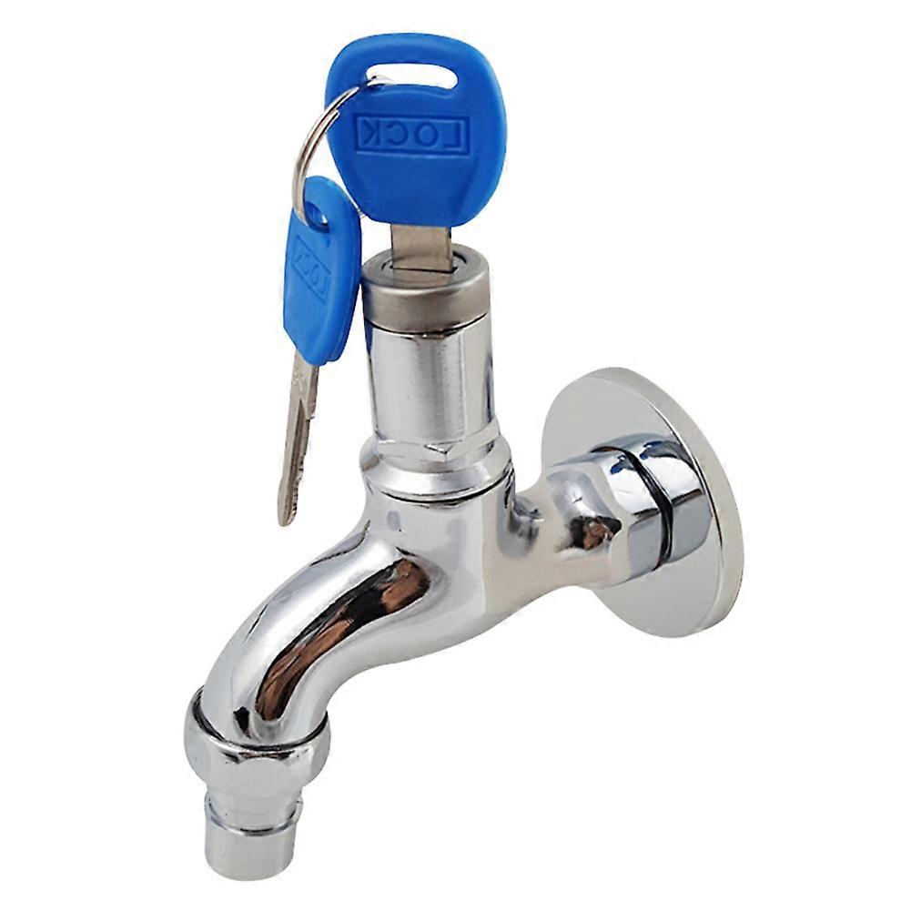 Wasserhahn Mit Schloss, Diebstahlsicherer Einloch-metallmischer, Kompatibel Mit Waschmaschine Und Haushalt