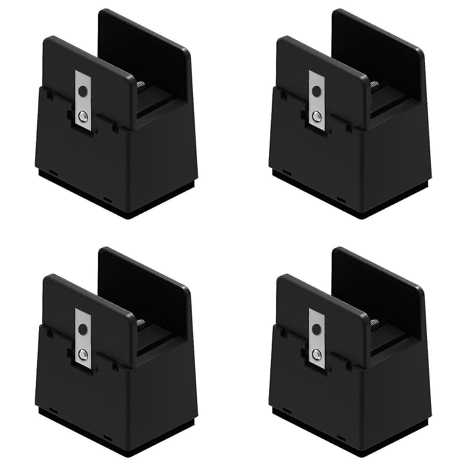 4x Bettgestellfüße, 5/10 Cm, Robust, Verstellbar, Schwarz