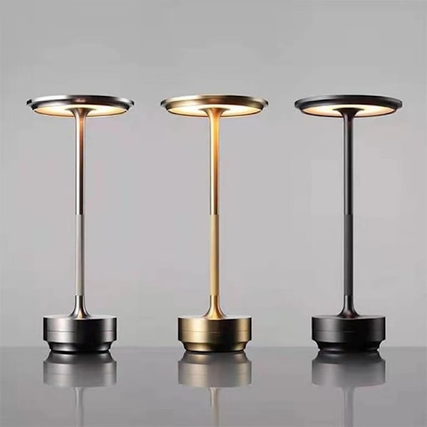 Kabellose Tischleuchte, Dimmbar, Metall, Usb-aufladbar, Gold