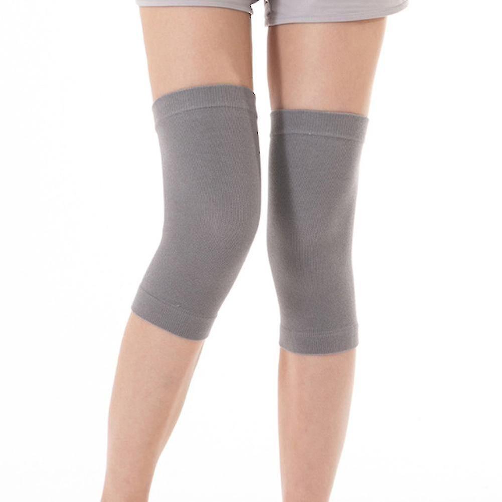 Ultradünne Knieschoner, Atmungsaktive Kompression, Flexible, Wärmende Beinmanschette, Kniebandage-r, Grau