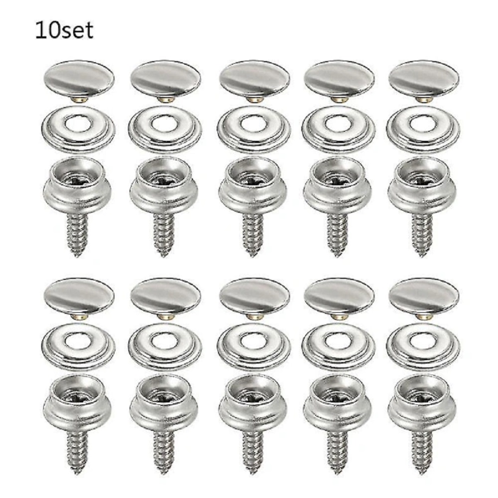 10 Sets Edelstahl-druckknöpfe, Boot, Bootshaus, Nutzknopf