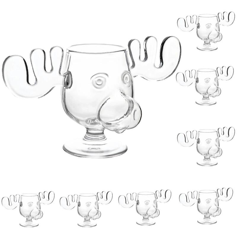8 Stück Weihnachts-elchbecher Clark Griswold Marty Eggtoddy 200 Ml