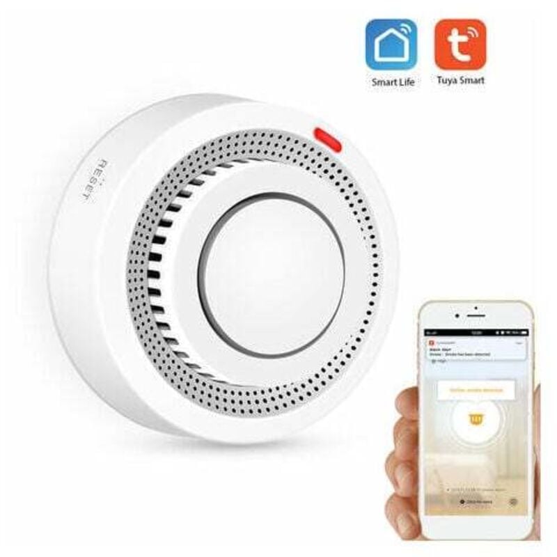 Intelligenter Wlan-rauchmelder Mit Sensor, Feueralarm, Drahtlose Sicherheit, Speicherung Über Die Tuya-app, Smarte Steuerung Für Zuhause, Kompatibel Mit Küche/geschäft/hotel/fabrik
