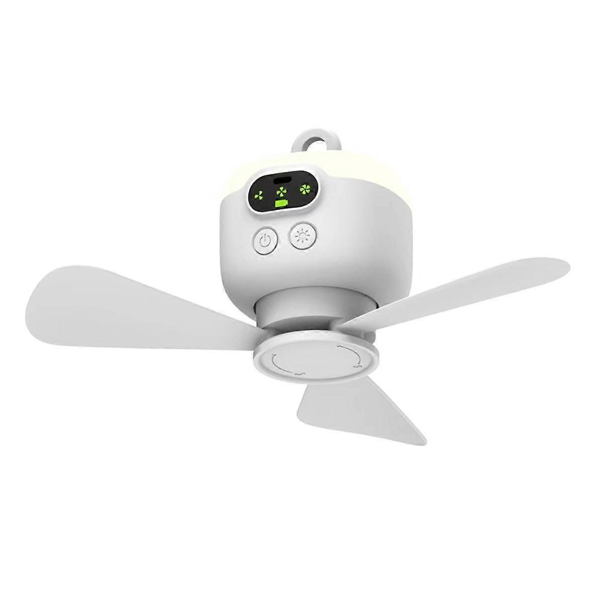 Großer, Per Usb Aufladbarer Deckenventilator Mit Abnehmbaren Flügeln, Nachtlicht, 8000 Mah Kapazität, Geeignet Für Den Haushalt Und Den Außenbereich.