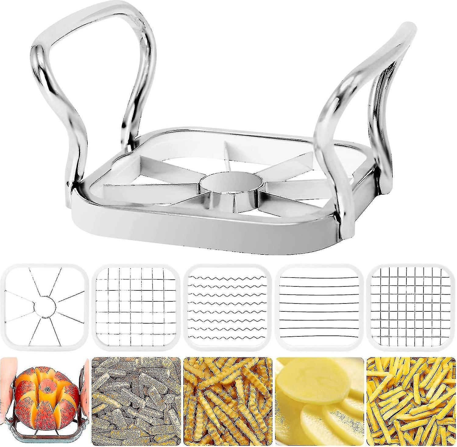 Pc-schneider, 5-in-1-stahl-obst-, Gemüse- Und Kartoffelchipsschneider Mit Spiralmesser, Ersatzklinge