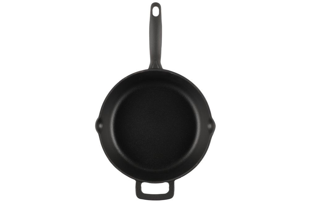 Gusseiserne Bratpfanne 26 Cm – Maku Kitchen Life Matt Emailliert, Zwei Griffe