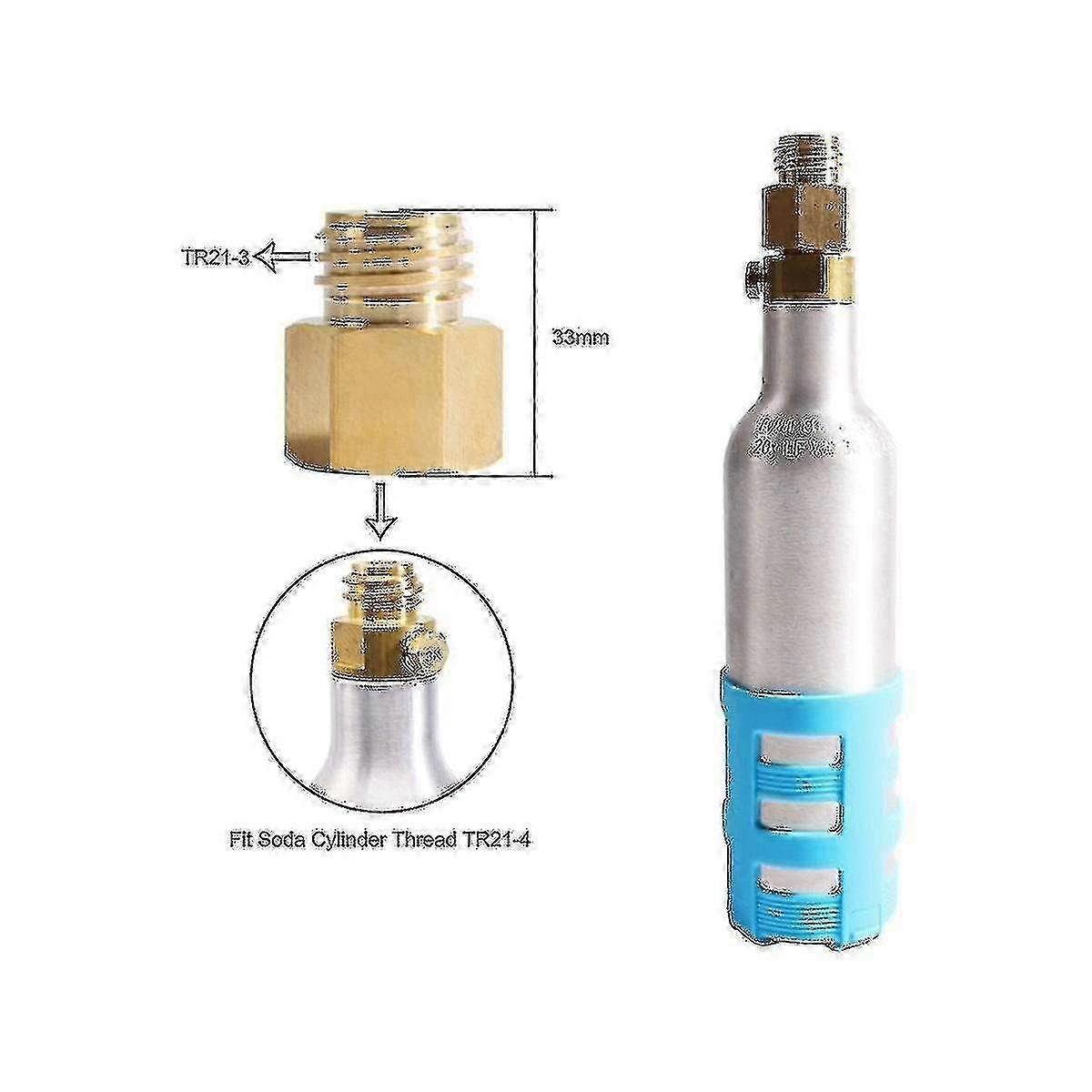 Gewindeadapter Für Sodaflasche, Passend Zum Quooker Cube Tank, Innengewinde Tr21-4 Auf Außengewinde Tr21-3