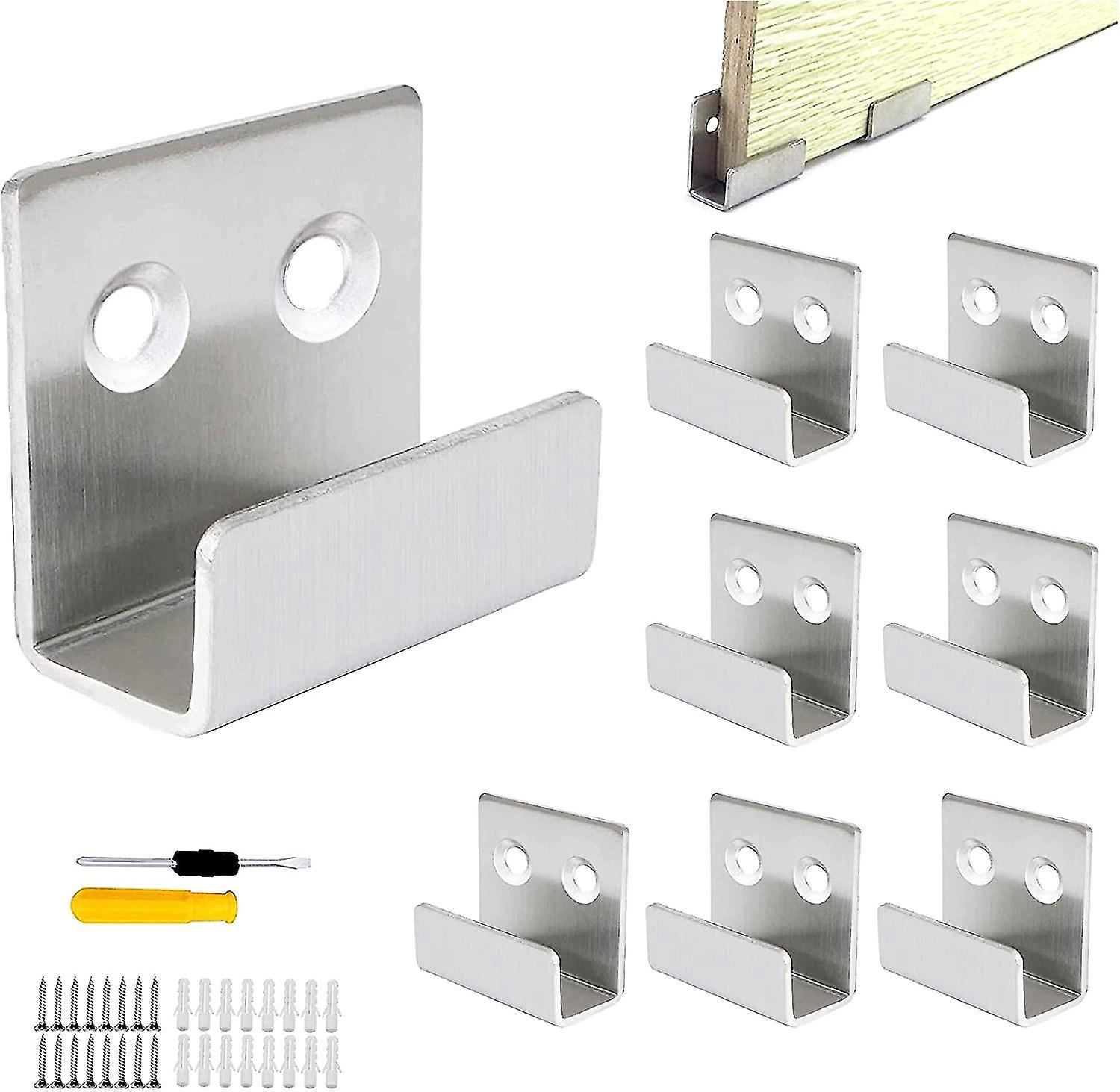 Gzjiyu 8-teiliges Wandhaken-set, Edelstahl-wandhaken Für Bad, Küche, Garage, Kleiderhaken, Robuster Haken Mit 16 Schrauben + 16 Dübeln + 1 Schraubendreher