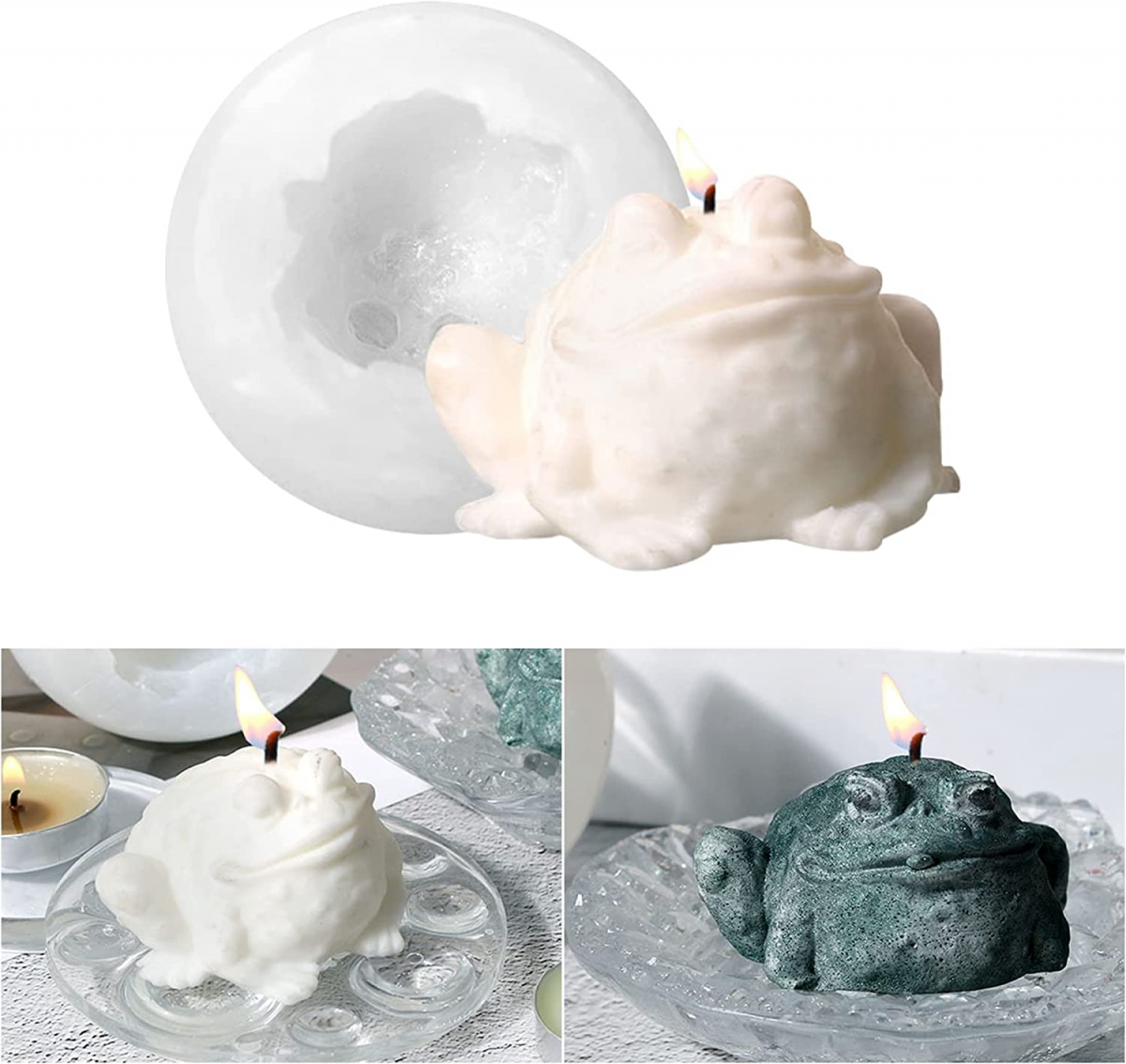 3d Frosch-kröten-silikonformen In Herzform Für