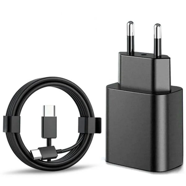 /nn/45-w-schnellladegerät Kompatibel Mit Samsung Usb-c + 1 M Usb-c-kabel, Schwarz, 1 Stück