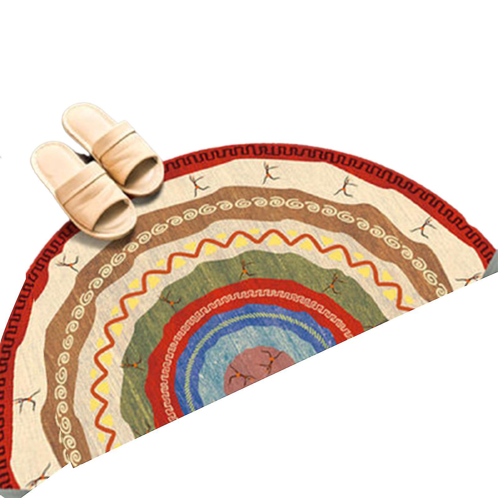 Halbrunde Fußmatte Für Den Eingangsbereich, Rutschfeste Willkommensmatte Für Die Terrasse – 40 X 80 Cm
