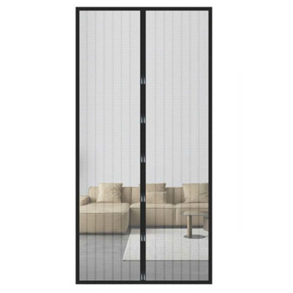 Magnetisches Moskitonetz, Kompatibel Mit Türen – Moskitonetz-türmagnet 210 X 100 Cm, Schwarz