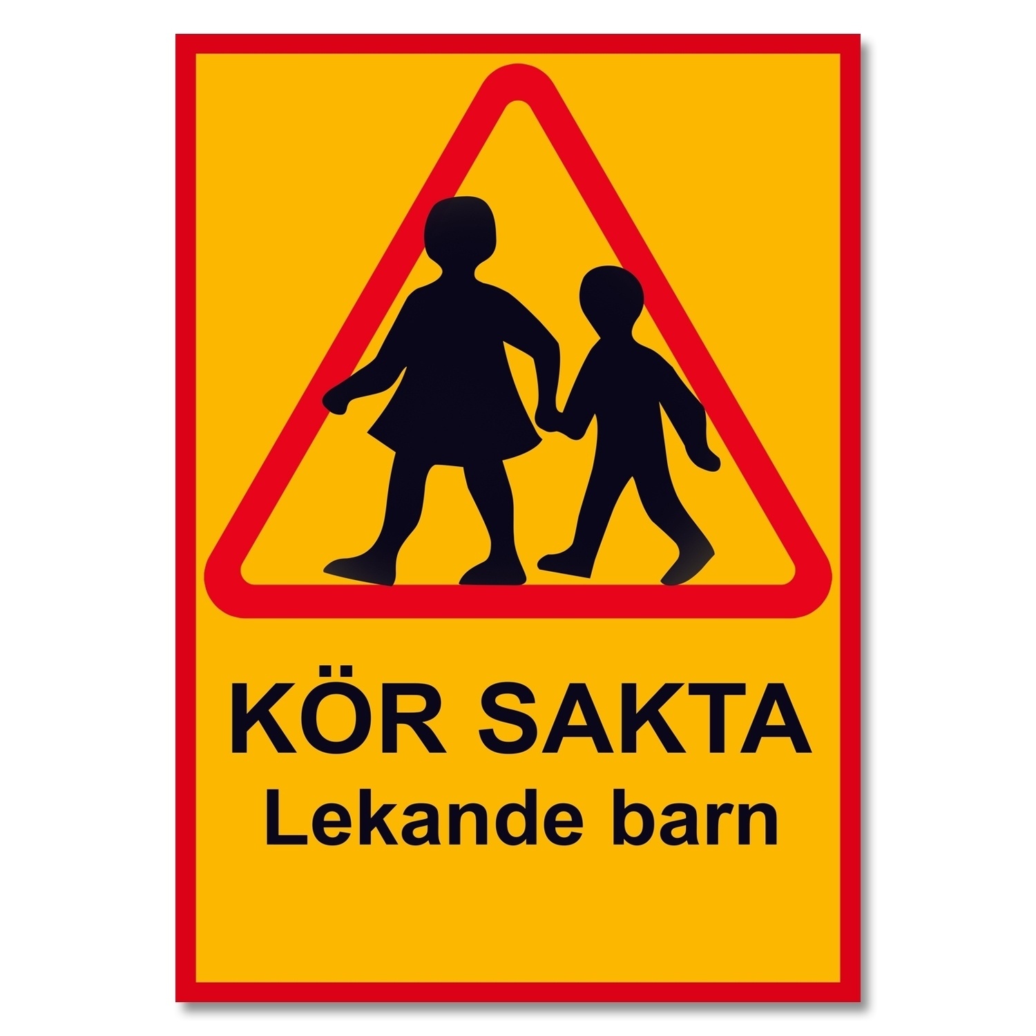 Langsam Fahren, Spielende Kinder – Schild / Warnschild – Verkehrszeichen