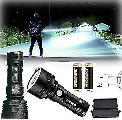 Hochleistungs-led-taschenlampe Mit 30.000–100.000 Lumen, Wasserdicht, Ultrahell, 3 Modi, Extrem Leistungsstark, 50 W, Xlm-p70 Led, Usb-wiederaufladbar (25 W)