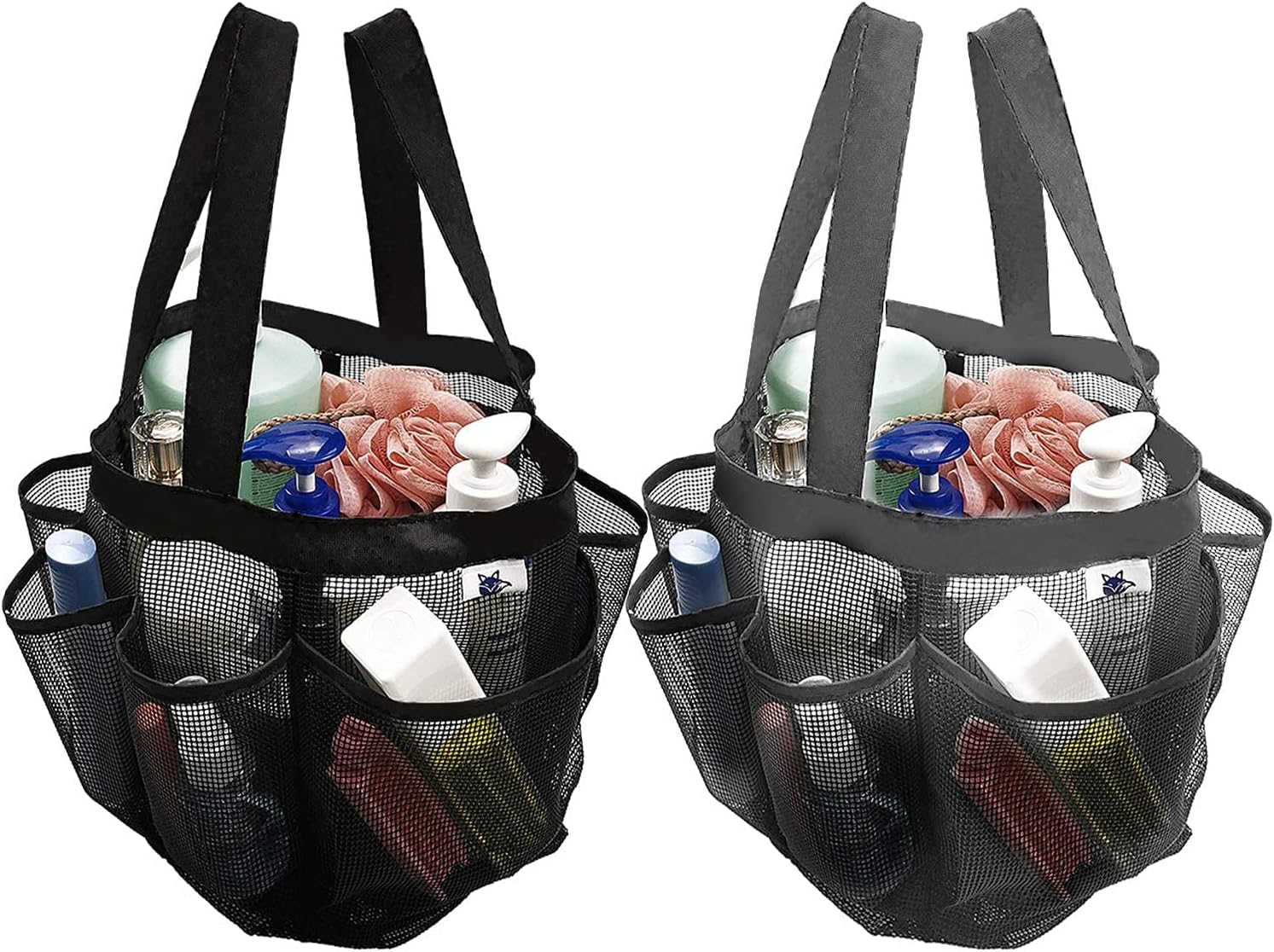 2er-pack Schnelltrocknendes Duschnetz, Badezimmer-organizer Mit 8 Taschen Und 2
