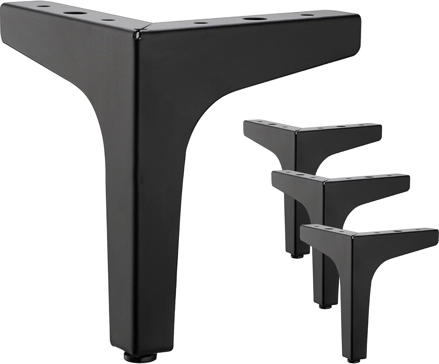 4er-packung Mit 15 Cm Langen Schwarzen Metallbeinen Für Schränke, Sofas, Couchtische, Fernsehtische Und Andere Möbel.