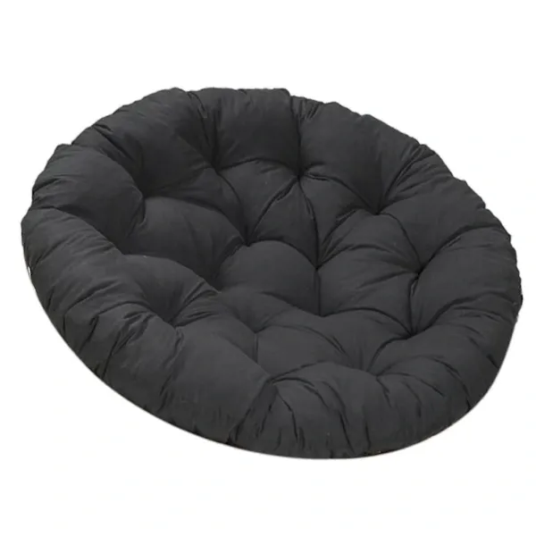 60 X 60 Cm Großes Outdoor-sitzkissen, Terrassenkissen, Passend Für Hängesessel Aus Rattan, Schwarz