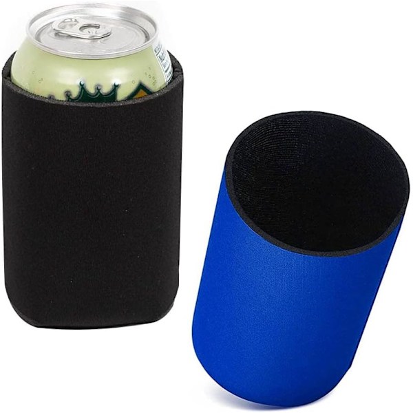 2 Stück Bierkühler, Weiche Neopren-kühler, Kompatibel Mit Limonadendosen, Bierdosen Und Bierflaschen (blau Und Schwarz)