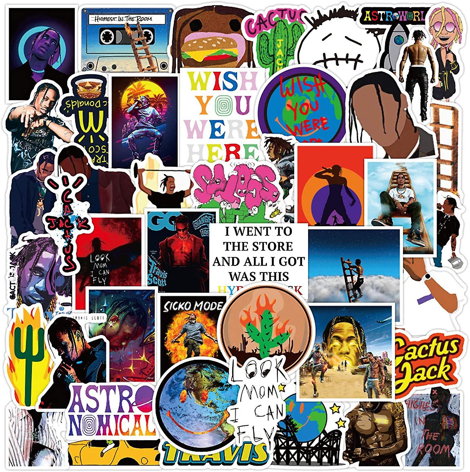 Coole Rapper-vinylaufkleber, 50 Stück, Sängeraufkleber Für Laptop, Wasserflasche, Handy, Skateboard, Auto, Motorrad, Gitarre, Stoßstange