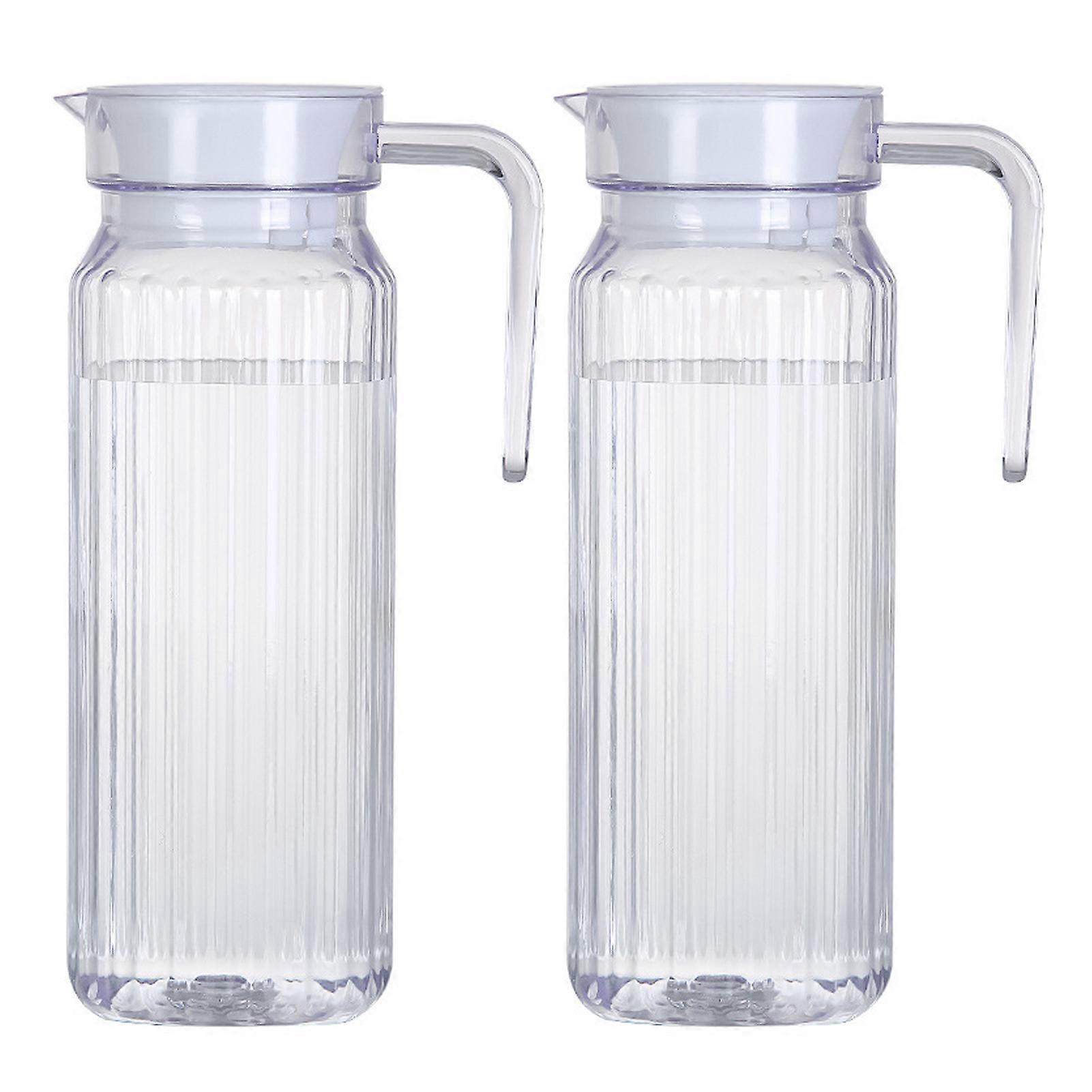 Glaskrug Mit Deckel Für Den Kühlschrank, Lebensmittelecht, Auslaufsicherer Ausgießer, Transparenter Krug Für Kaffee, Milch Und Saft (db)