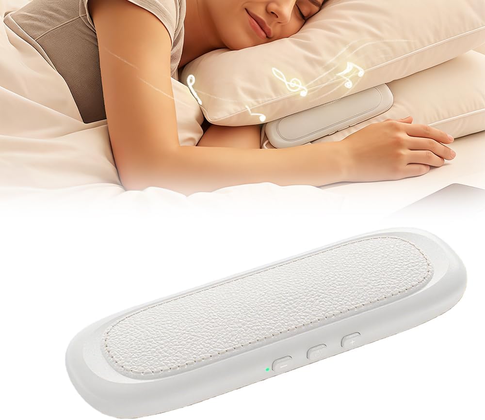 Knochenleitungslautsprecher Für Unter Das Kopfkissen, Ultradünner Bluetooth 5.3 Mini-lautsprecher Mit Kissenfunktion, Automatischer Abschaltautomatik, Diskretes Design, Geeignet Für Seitenschläfer