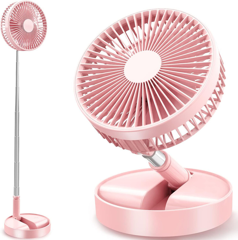Faltbarer Standventilator Mit 7200 Mah Akku Und Fernbedienung – Bis Zu 102 Cm Durchmesser, 4 Geschwindigkeitsstufen, Leise, Usb-aufladbar, Ideal Für Zuhause, Büro Und Reisen