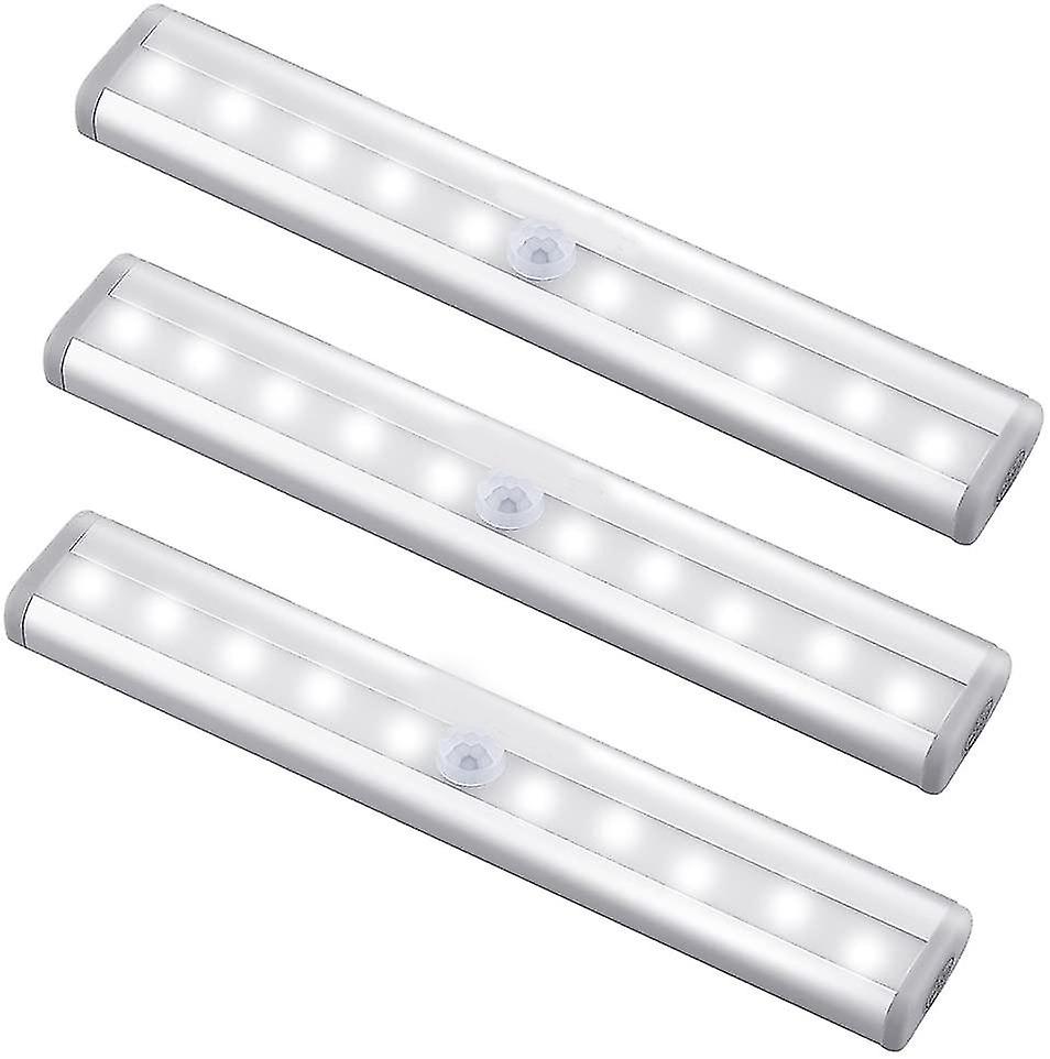 3er-pack Verbesserte, Wiederaufladbare Magnetische Bewegungsmelder Mit 10 Led-leuchten