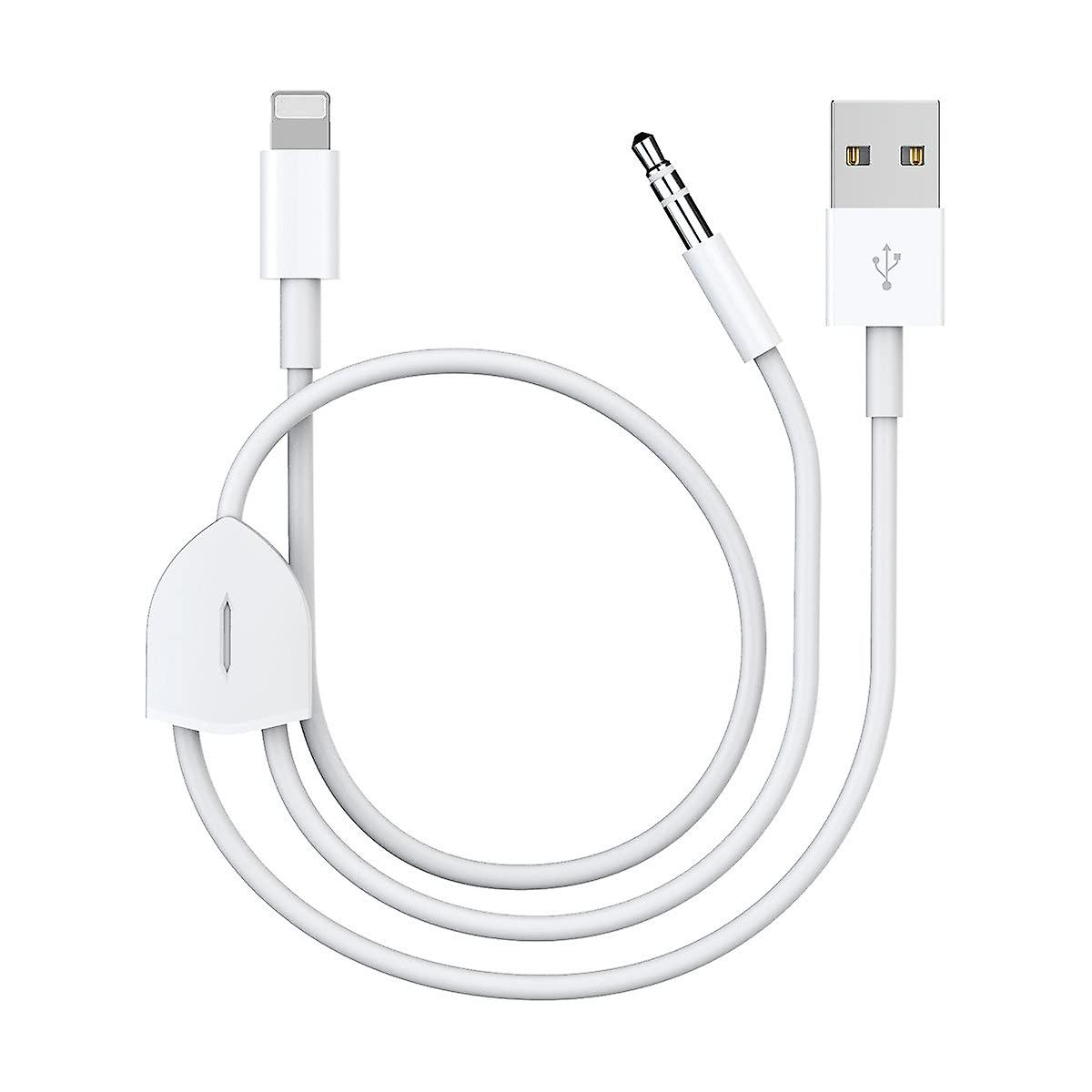 [verbessertes] 2-in-1-audio-ladekabel, Kompatibel Mit Iphone/ipad, Lädt Und Spielt Musik Gleichzeitig Ab, Unterstützt Autoradio/lautsprecher/kopfhörer Mit