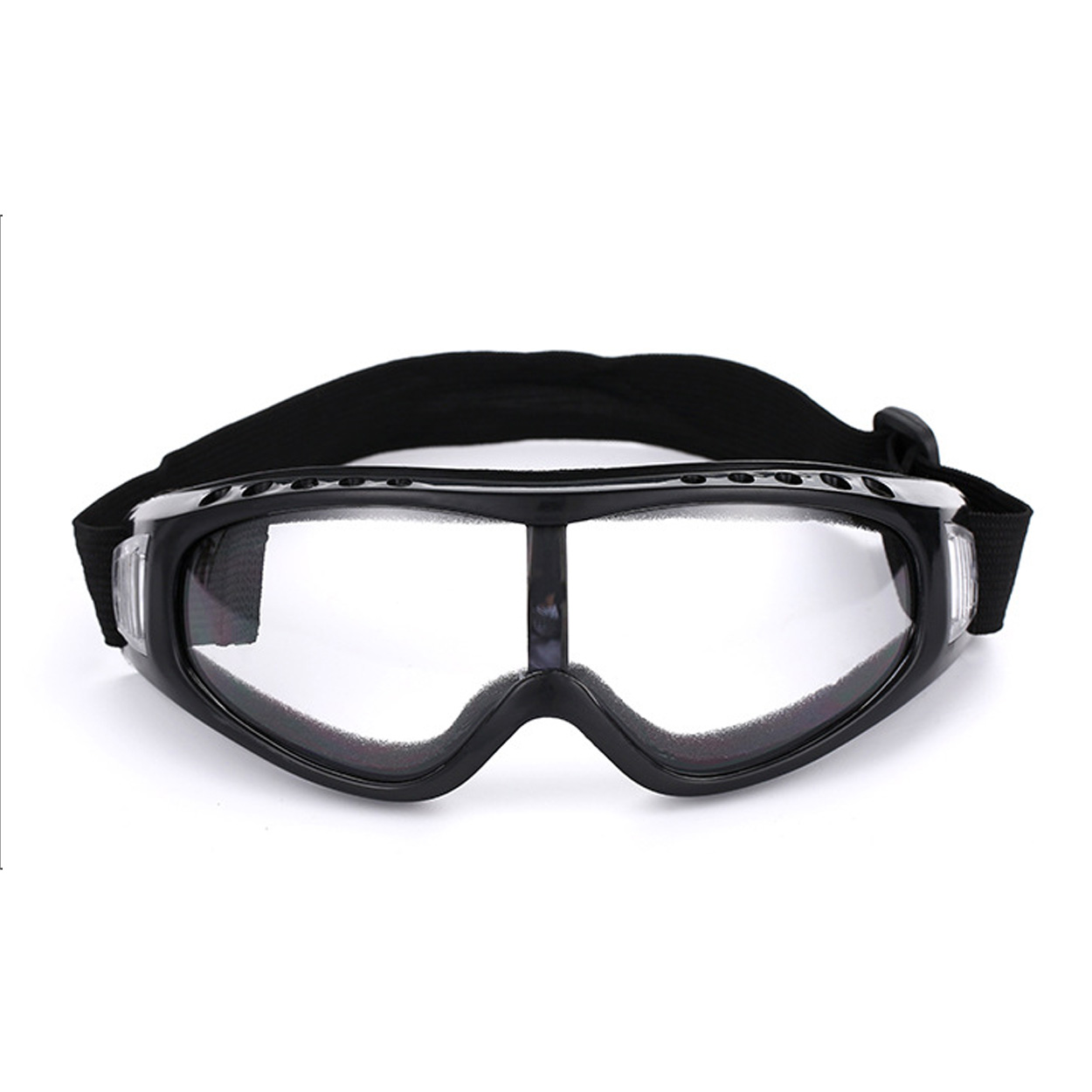 Schwarze Skibrille, Klare Skibrille, Mc Mx Mopedbrille, Schwarz
