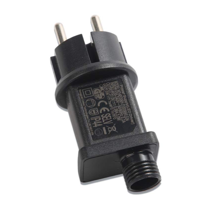 31 V, 9 W, Ip44-lichterkette, Europäischer Standard, Schwarz, Kompatibel Mit Netzteil