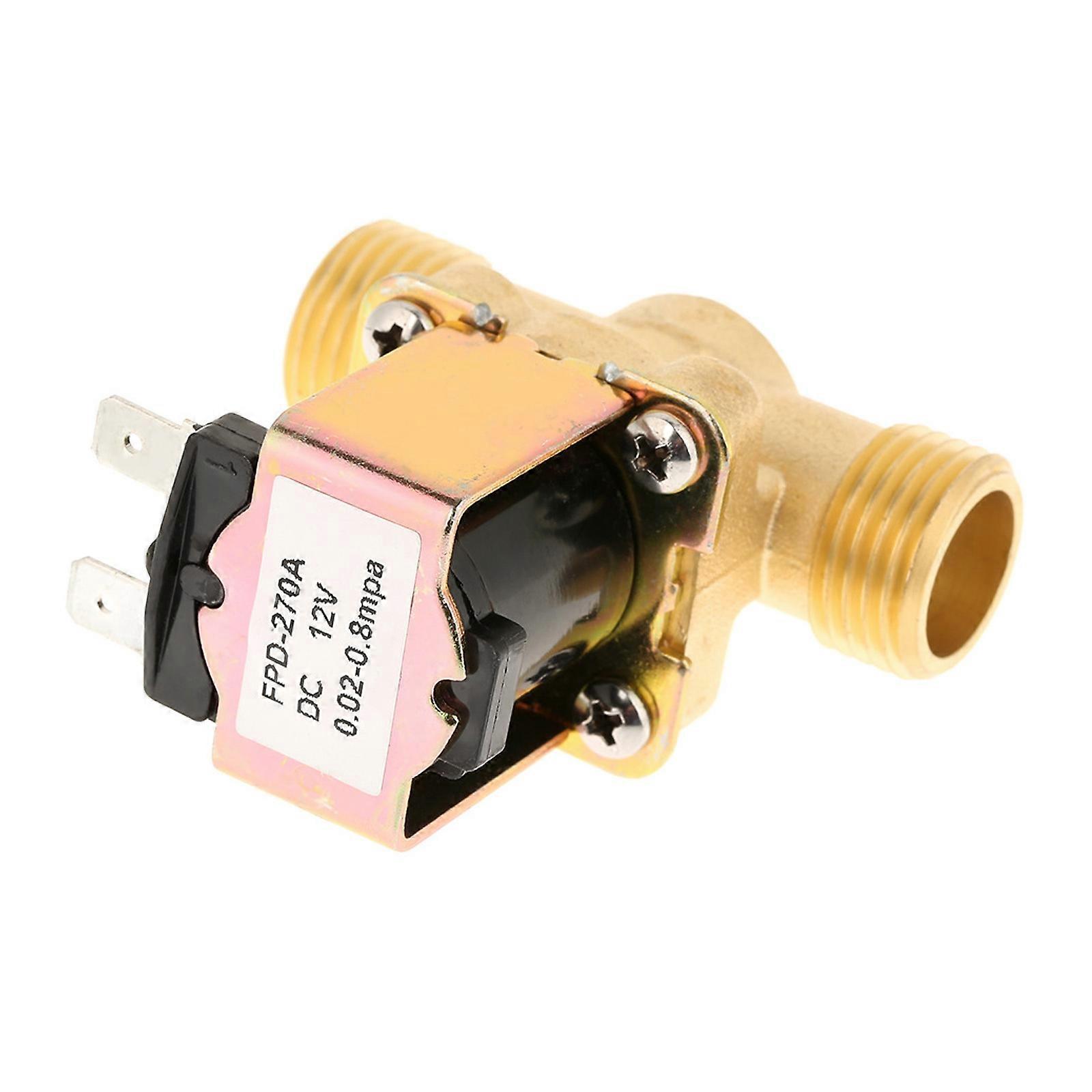 Elektrisches Wasserabsperrventil, Normalerweise Geschlossen, 1/2" Dc 12v, Messing-magnetventil Js
