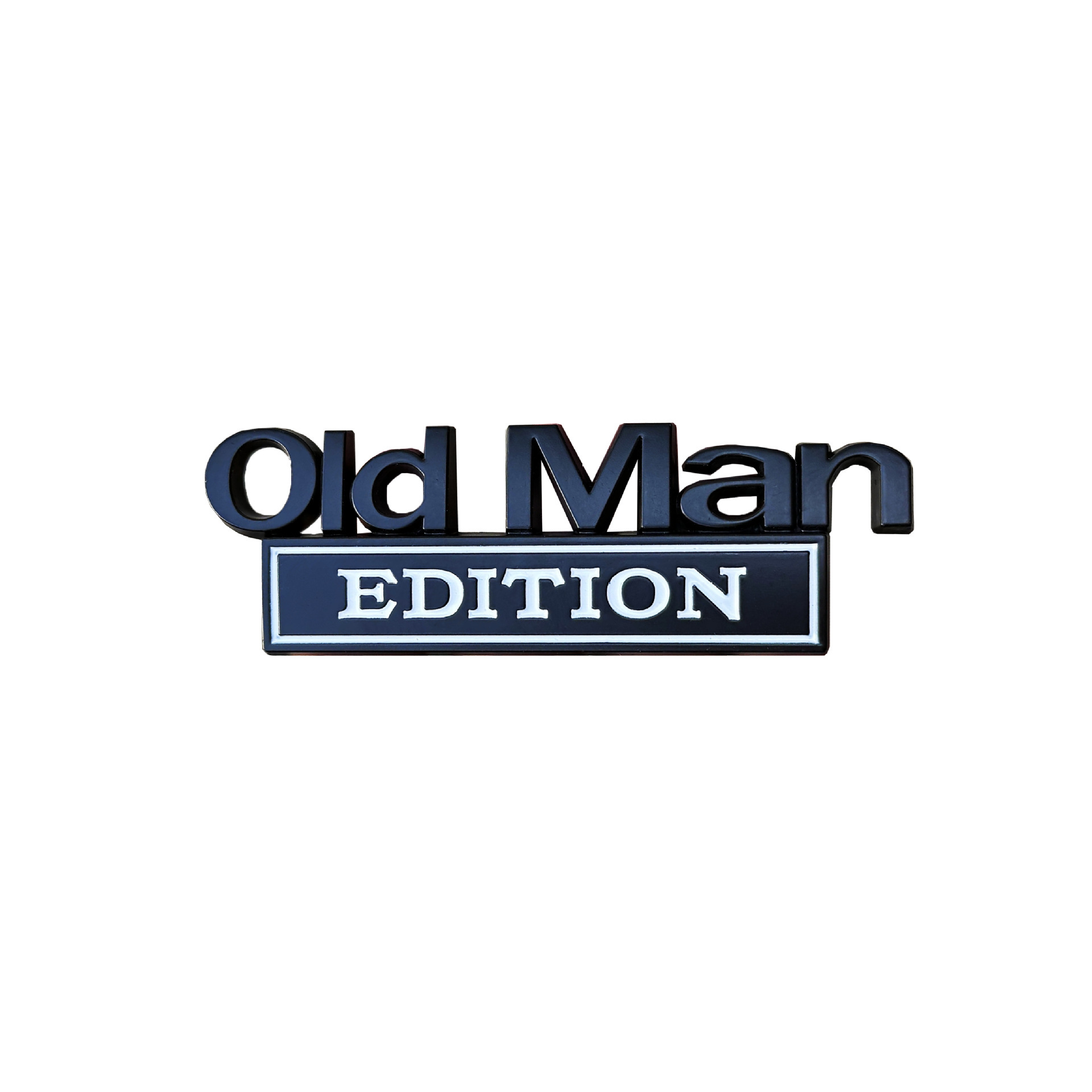 1 Stück. Stellt Das Old Man Edition-autoemblem Dar, Universell Passend Für Alle Fahrzeuge, Schwarz-weiß.