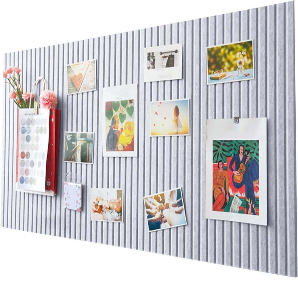 Lollanda Selbstklebende Fotowand – Dekorative Kork- Und Wandpaneele, Pinnwand, Akustikpaneele Für Fotos Und Nachrichten, Für Zuhause Und Büro, Grau