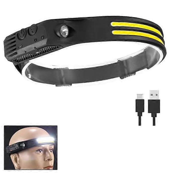 Wiederaufladbare Stirnlampe, 1000 Lumen, 230° Breiter Abstrahlwinkel, Superhelle Led-stirnlampe Mit Freisprechsensor, 1500 Mah Akku, Ipx5 Wasserdicht, Leicht