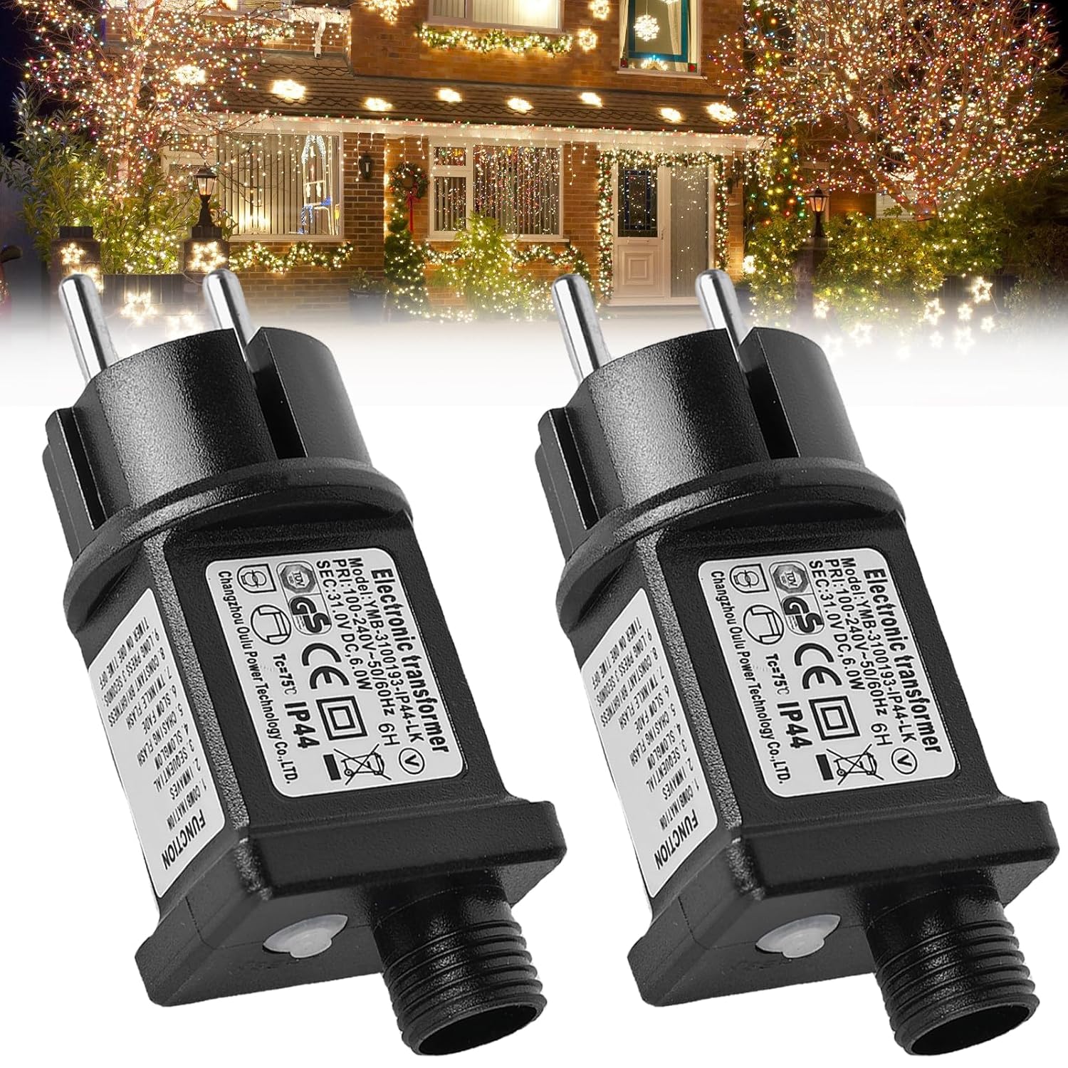31v 6w Led-transformator, Kompatibel Mit Niederspannungsadapter, Schutzart Ip44, 8 Leuchtpositionen, Timer Und Speicherfunktion, Kompatibel Mit Lichterketten