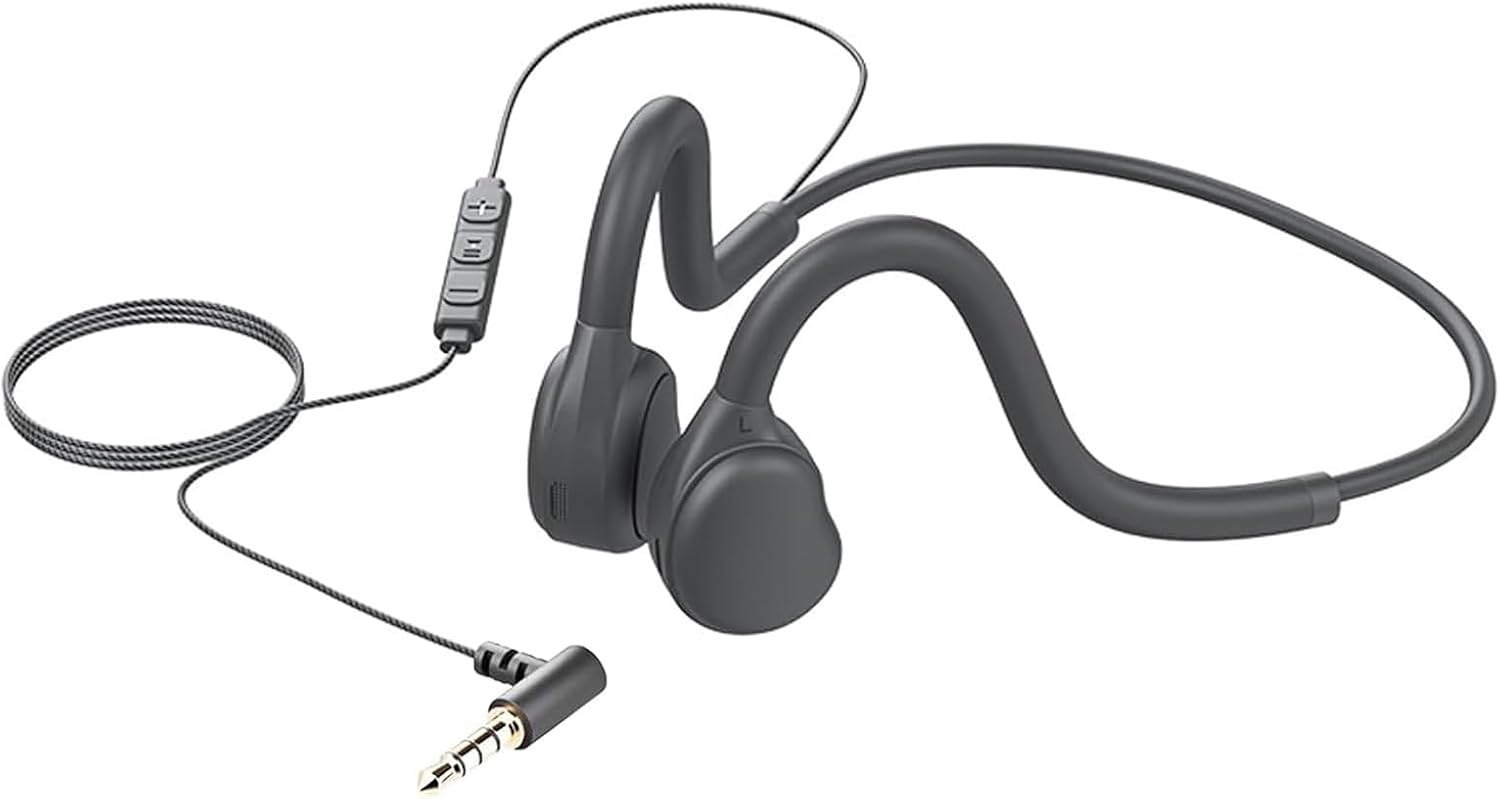 Offener Sportkopfhörer Mit Kabel, Nackenbügel, Mikrofon, 3,5-mm-/usb-c-anschluss, Kabelfernbedienung, Stereo-kopfhörer, Geeignet Für Radfahren, Joggen Und Fitnesstraining