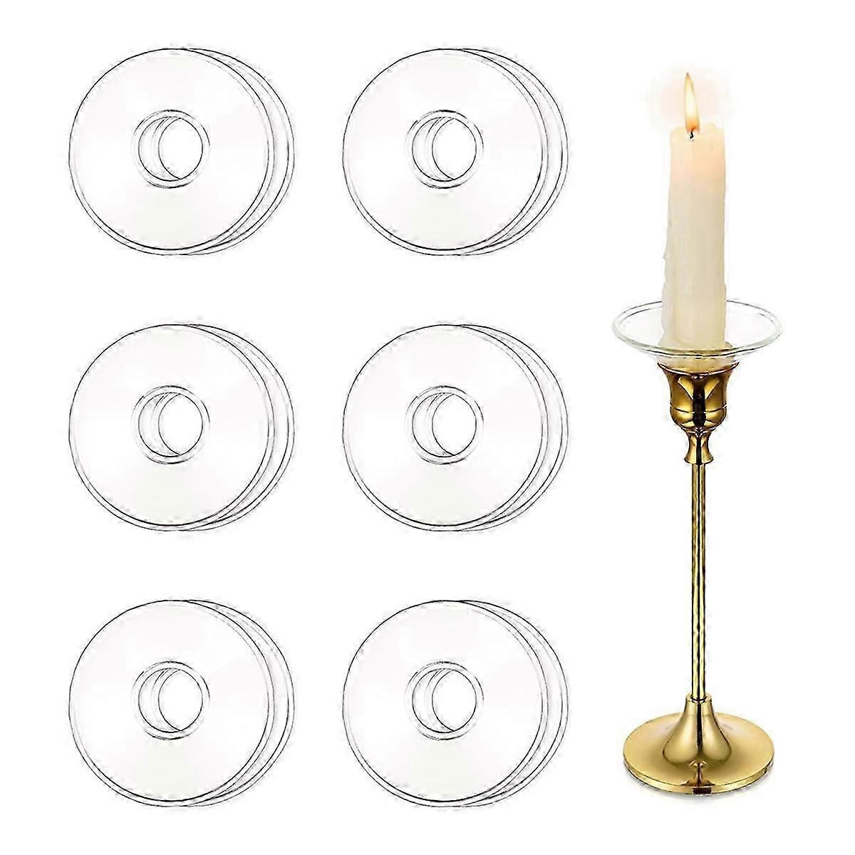 12-teiliges Set Aus Glashülsen, Tropfschutz Und Ringen Für Konische Ständer