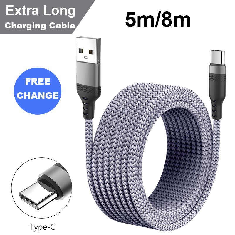 Extra Langes 5-meter-iphone-kabel, Grau
