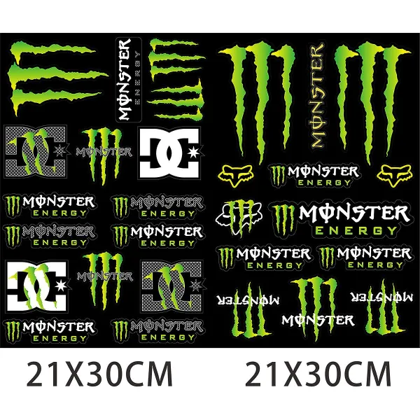 Monster Energy Aufkleber Für Rennmotorräder, Helmaufkleber, A