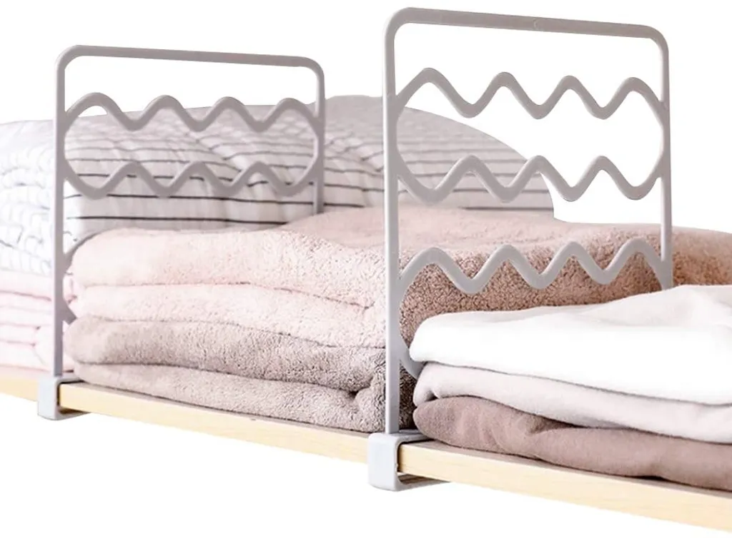 Set Mit 4 Regaleinsätzen, Kompatibel Mit Kleiderschränken Oder Schränken, Kein Bohren Erforderlich, Hilft Bei Der Organisation Von Regalen Und Schubladen.