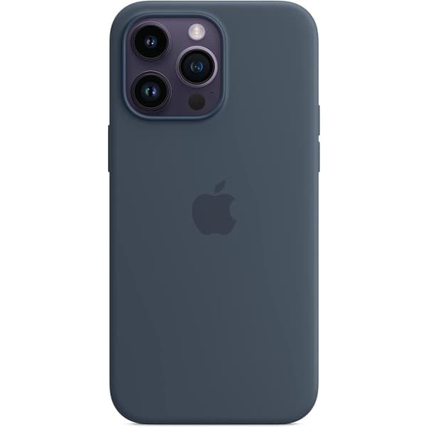 Kompatibel Mit Apple Silikonhülle Mit Magsafe Für Iphone 14 Pro Max, Sturmblau