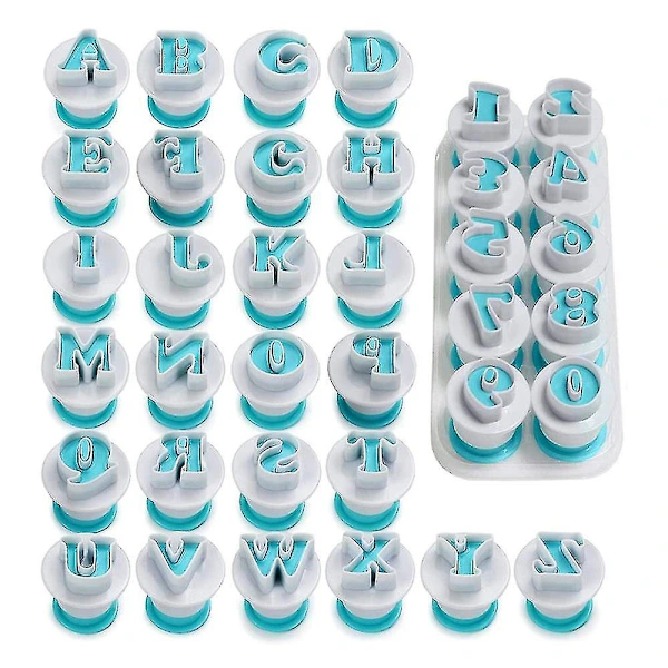 Ausstechformen Für Kekse, Buchstaben Und Zahlen, Fondant-ausstechformen, Alphabet-kuchendekorationsset, Auswerferstempel, Kekse, Marzipan, Wiederverwendbar