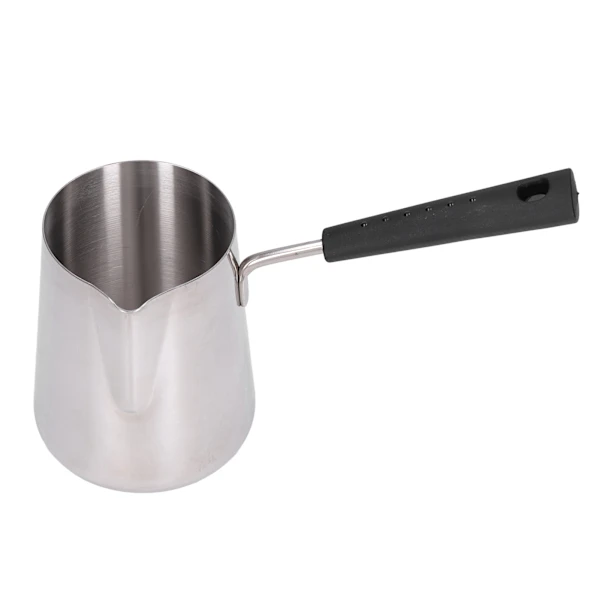 Türkische Kaffeekanne 600 Ml, Edelstahl 304 Mit Glänzender, Leicht Zu Reinigender Oberfläche, Für Kaffee, Milch, Butter Und Schokolade, Silberfarben