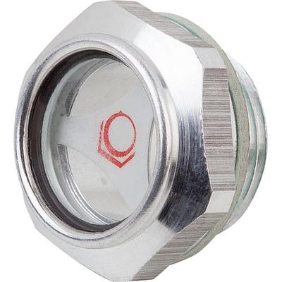ÖLSCHAUGLAS MIT REFLEKTOR, D1=M18X1,5, D=24,5, ALUMINIUM
