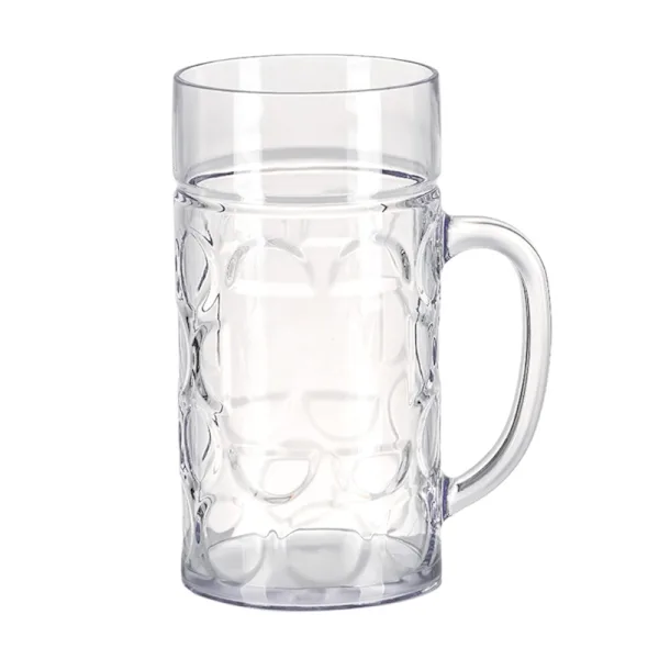 Kunststoffbecher, Bruchsicher, Wiederverwendbarer Trinkbecher Mit Henkel Für Bar, Party, Hochzeit, Picknick, Transparent, 500 Ml Oder 1000 Ml