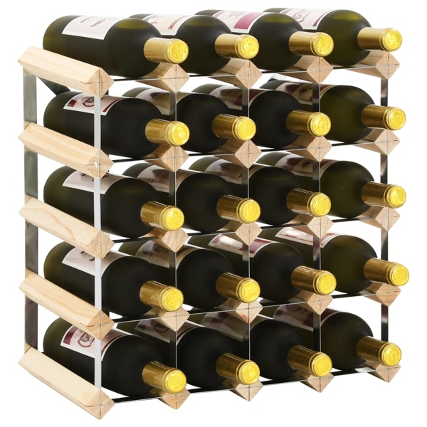 Vidaxl Weinregal Für 20 Flaschen Aus Massivem Kiefernholz