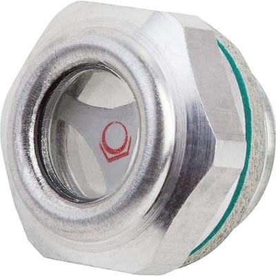 ÖLSCHAUGLAS MIT REFLEKTOR, D1=G3/8, D=24,1, ALUMINIUM